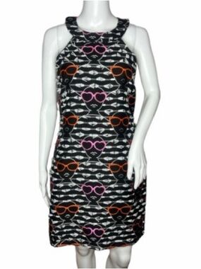 Hutch Black Mini Dress with cute Sunglasses Print - as seen at Anthropology!
